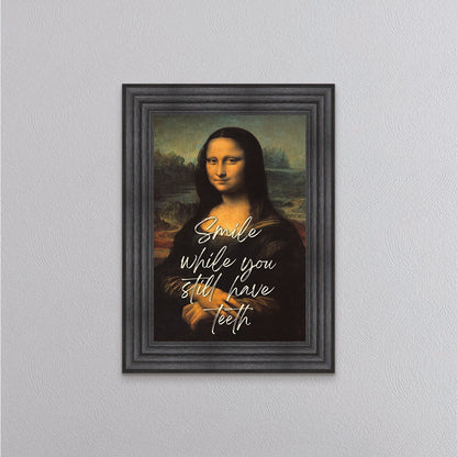 Smiling Mona Lisa Framed Wall Art