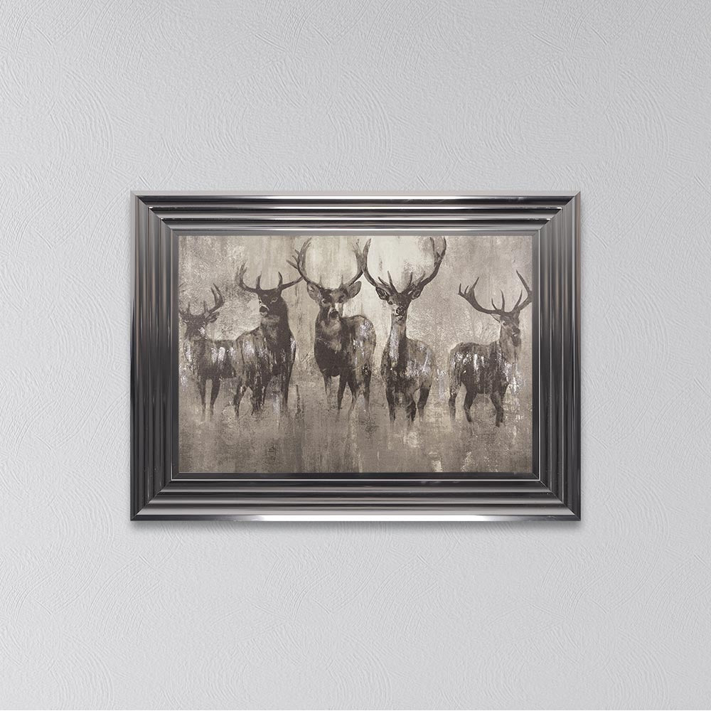 Stag's Night Framed Wall Art