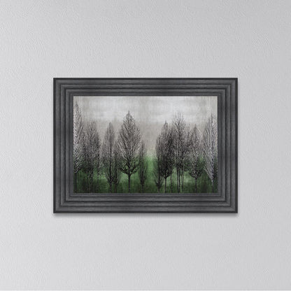 Green Tree Line Framed Wall Art