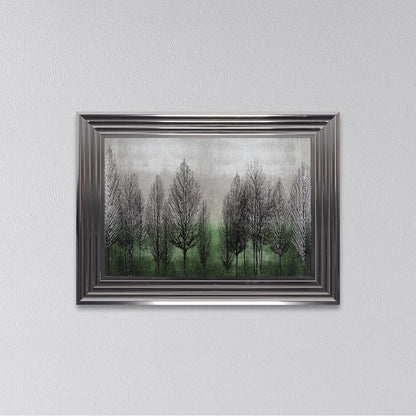 Green Tree Line Framed Wall Art