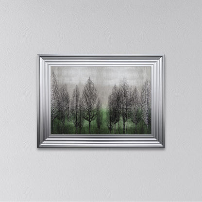 Green Tree Line Framed Wall Art
