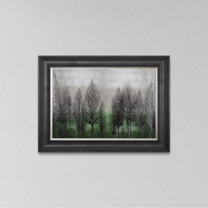 Green Tree Line Framed Wall Art