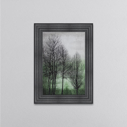 Trees On Green 1 Framed Wall Art