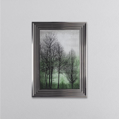 Trees On Green 1 Framed Wall Art