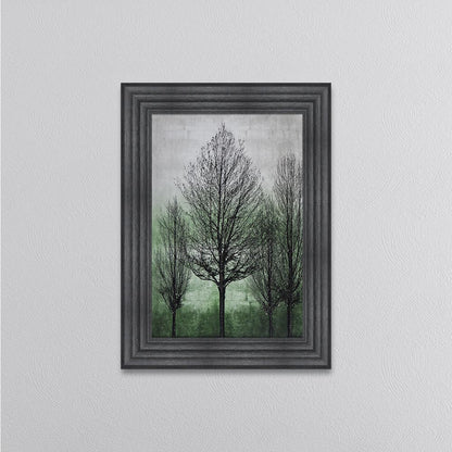 Trees On Green 2 Framed Wall Art