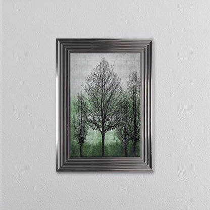 Trees On Green 2 Framed Wall Art