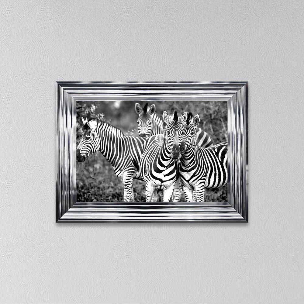Zebras In The Wild Framed Wall Art