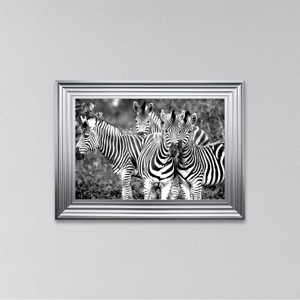 Zebras In The Wild Framed Wall Art