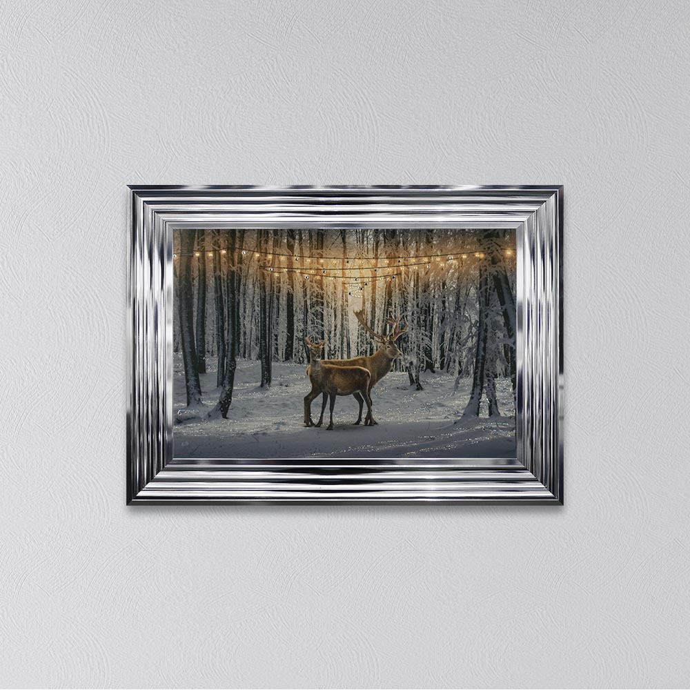 Winter Deer Framed Wall Art