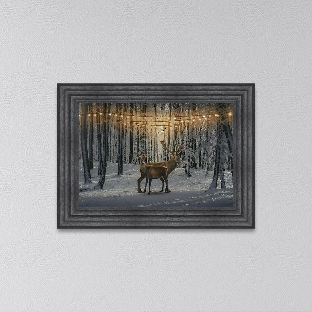 Winter Deer Framed Wall Art