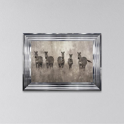 Zebras On The Move Framed Wall Art