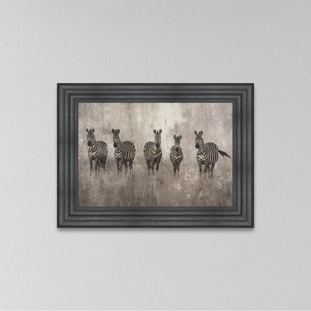 Zebras On The Move Framed Wall Art