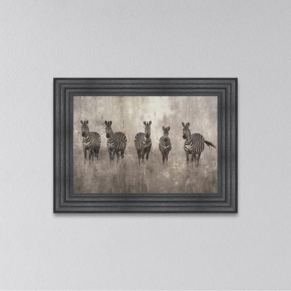 Zebras On The Move Framed Wall Art