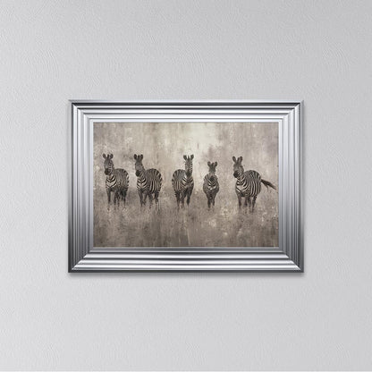 Zebras On The Move Framed Wall Art