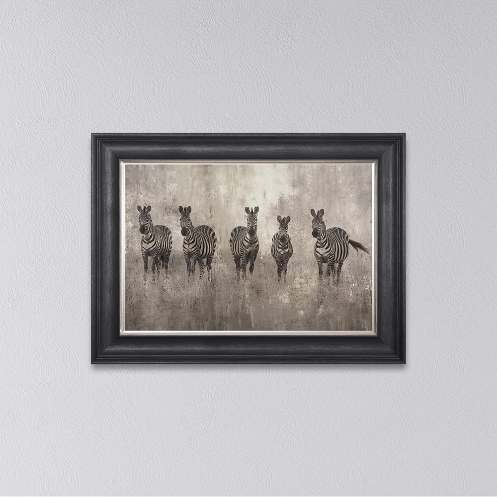 Zebras On The Move Framed Wall Art