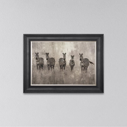 Zebras On The Move Framed Wall Art