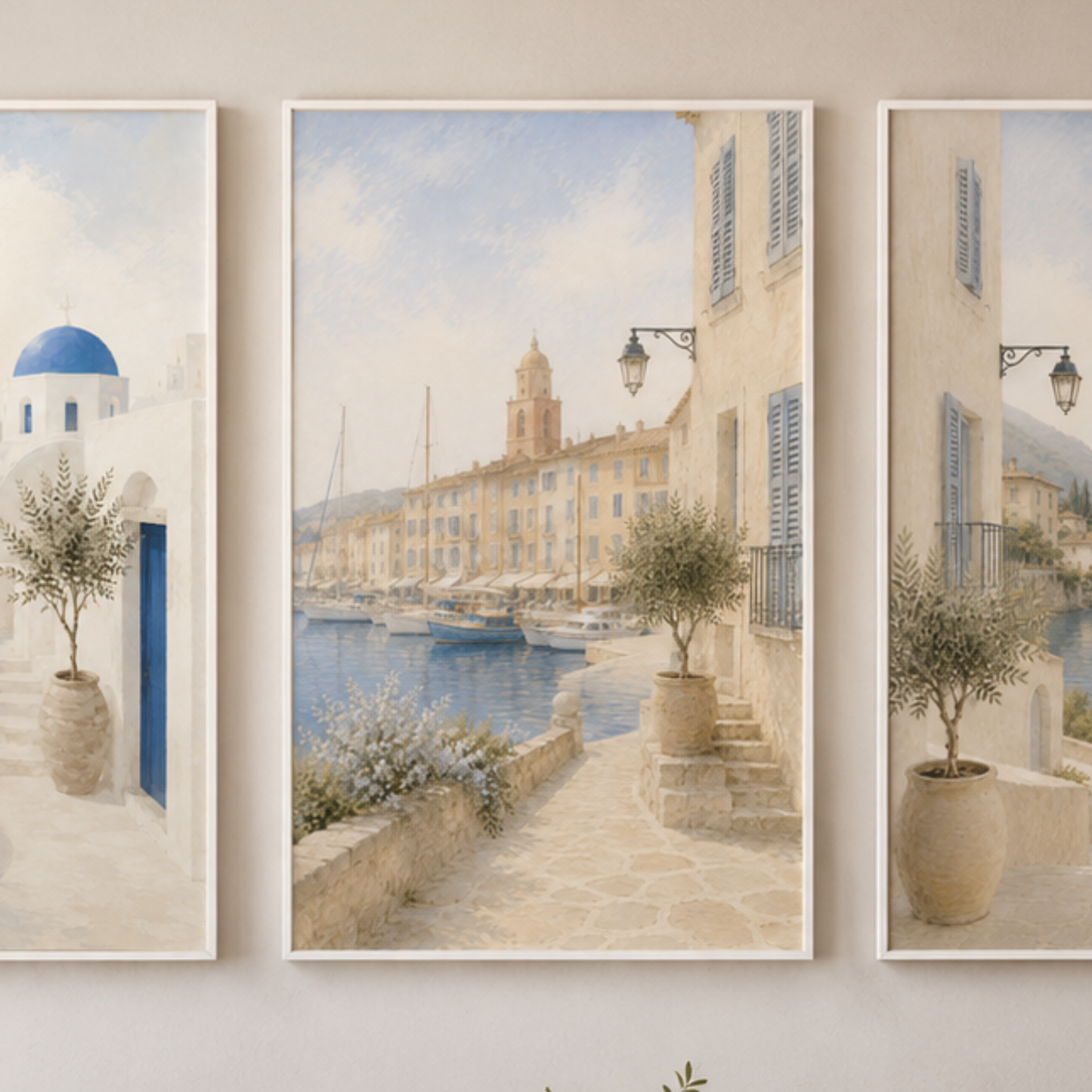 Saint Tropez Riviera Framed Canvas Art