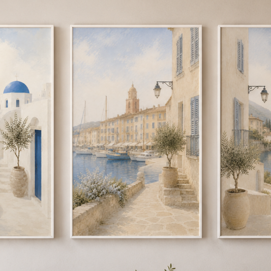 Saint Tropez Riviera Framed Canvas Art