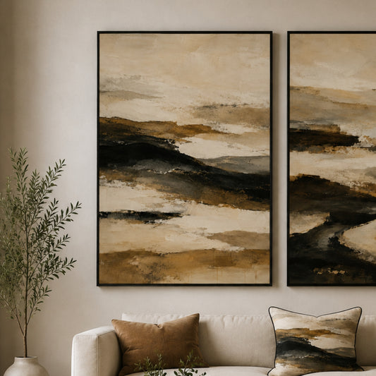 Layered Earth 1 Velvet Canvas