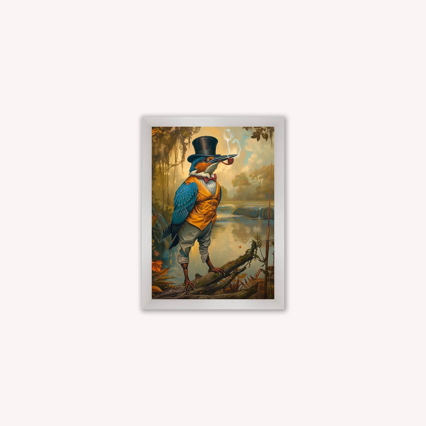 Gentrified Country Kingfisher Framed Wall Art