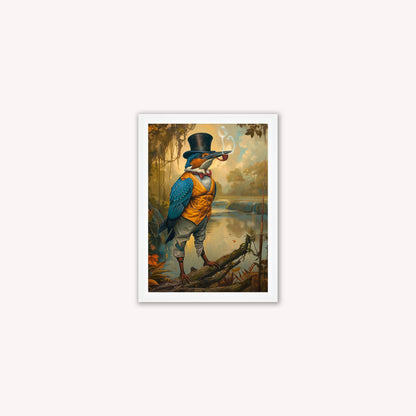 Gentrified Country Kingfisher Framed Wall Art