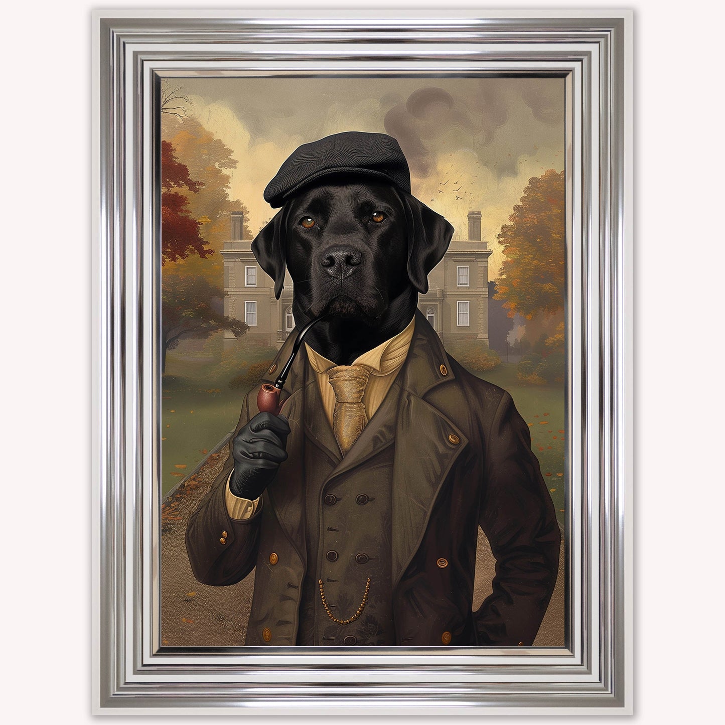 Gentrified Country Labrador Framed Wall Art