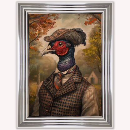 Gentrified Country Pheasant Framed Wall Art