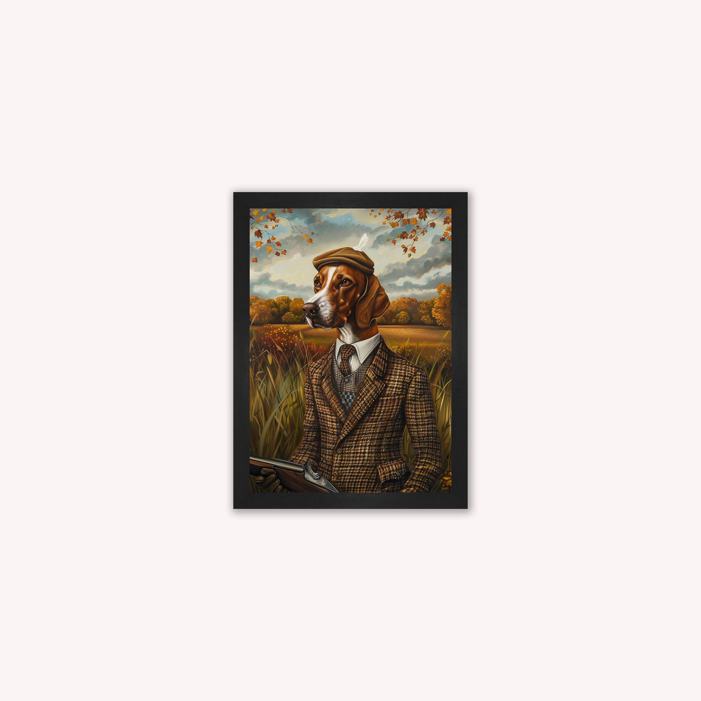 Gentrified Country Pointer Framed Wall Art