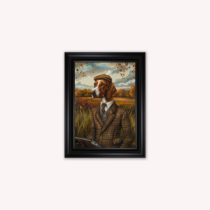 Gentrified Country Pointer Framed Wall Art