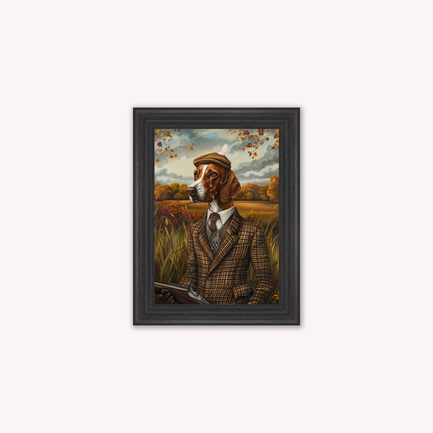 Gentrified Country Pointer Framed Wall Art
