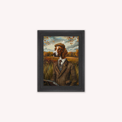 Gentrified Country Pointer Framed Wall Art