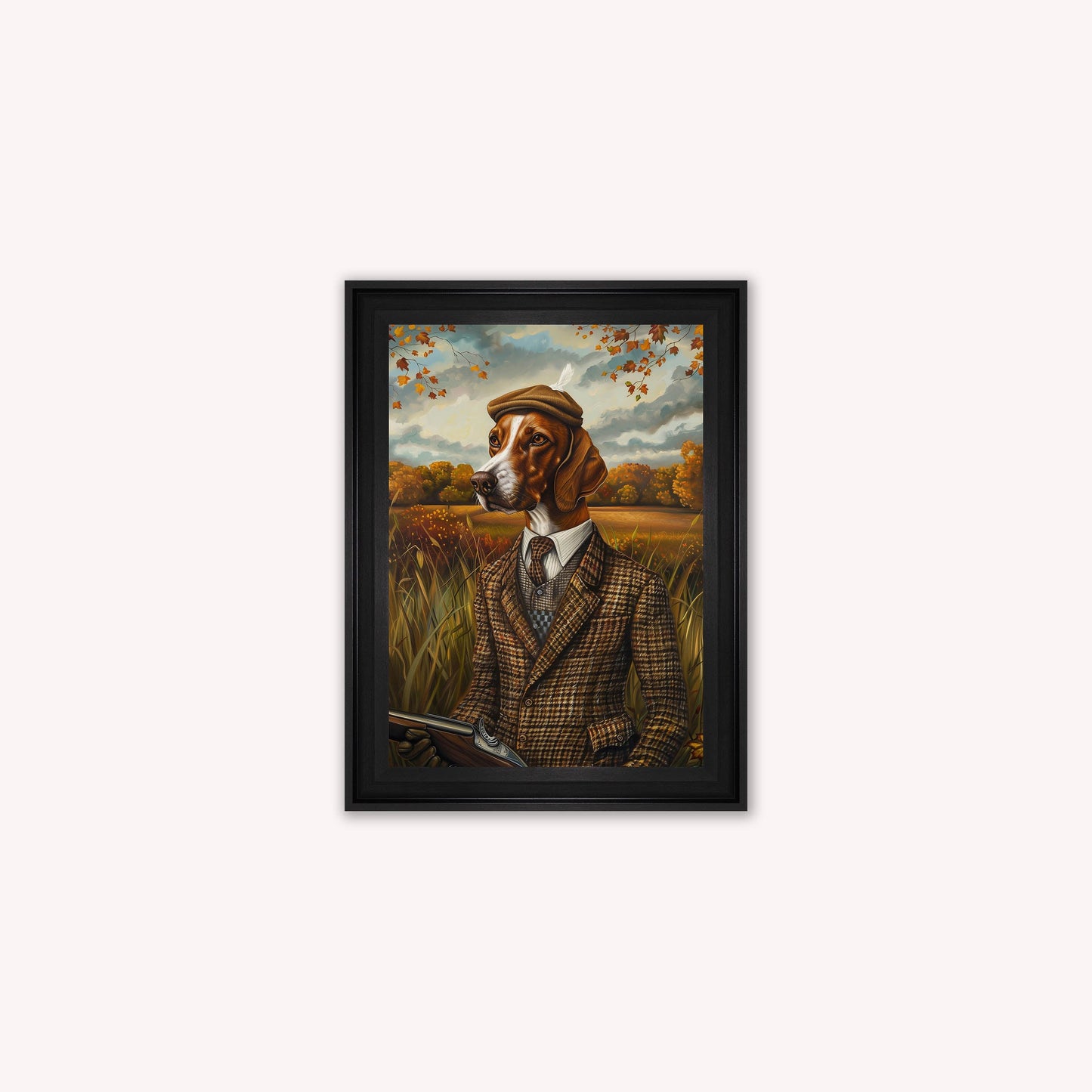 Gentrified Country Pointer Framed Wall Art