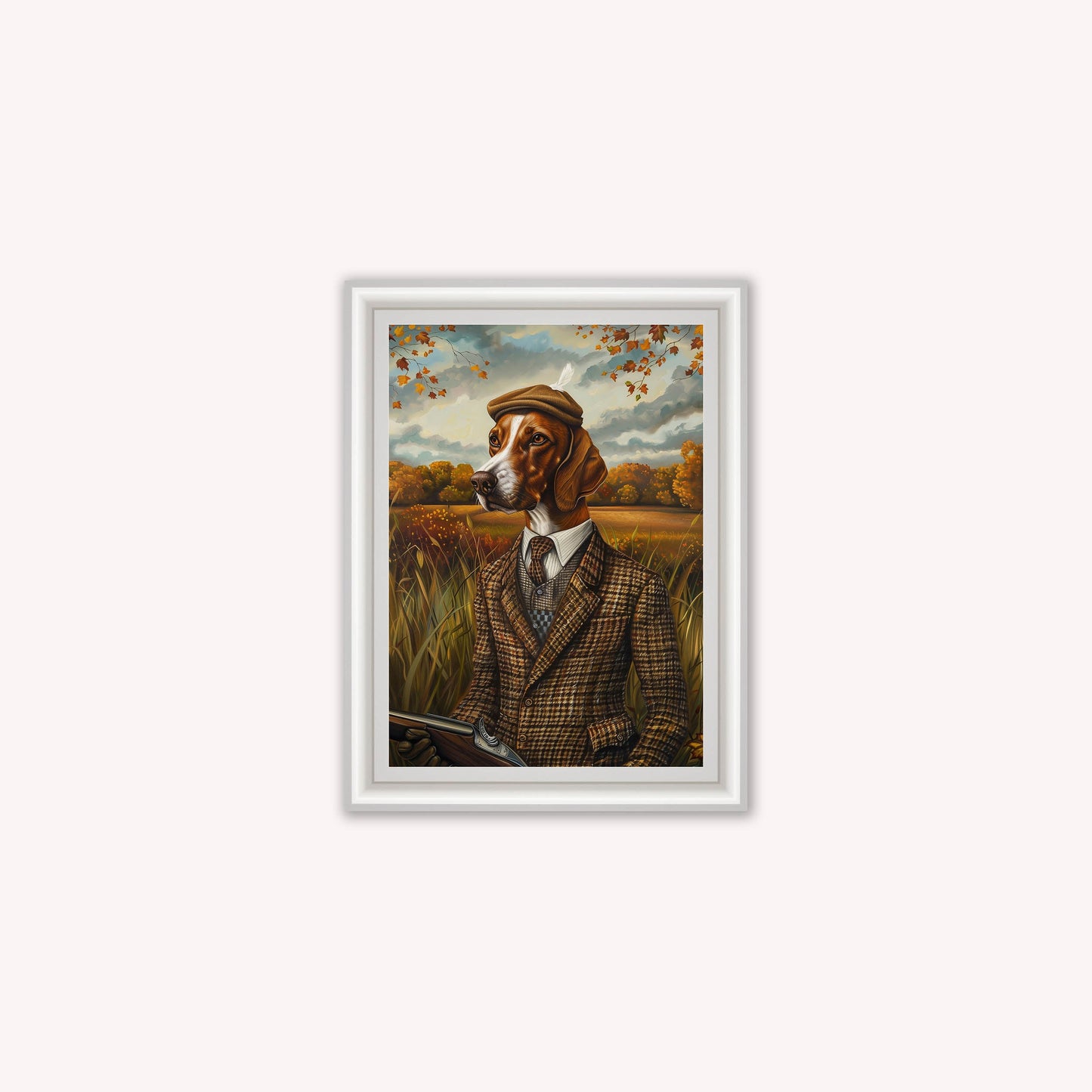 Gentrified Country Pointer Framed Wall Art