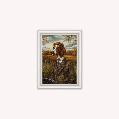Gentrified Country Pointer Framed Wall Art