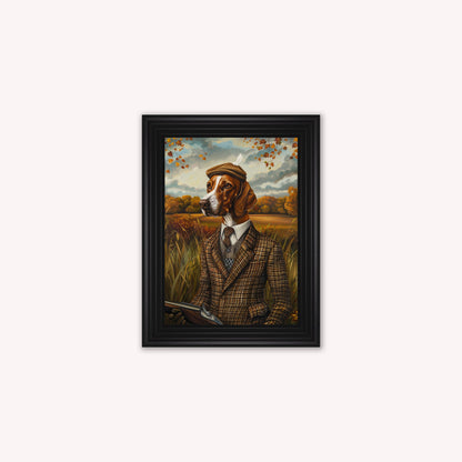 Gentrified Country Pointer Framed Wall Art
