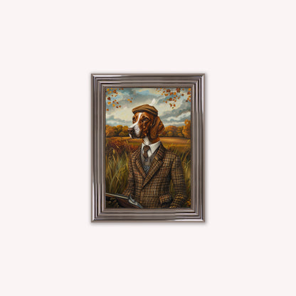 Gentrified Country Pointer Framed Wall Art