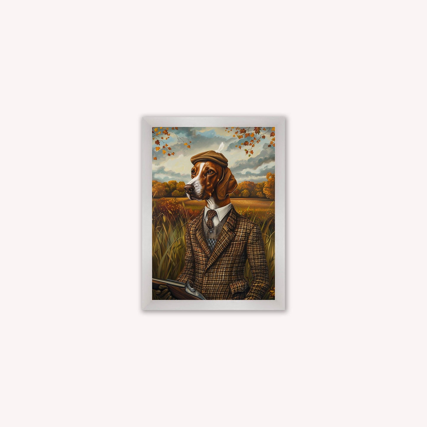 Gentrified Country Pointer Framed Wall Art
