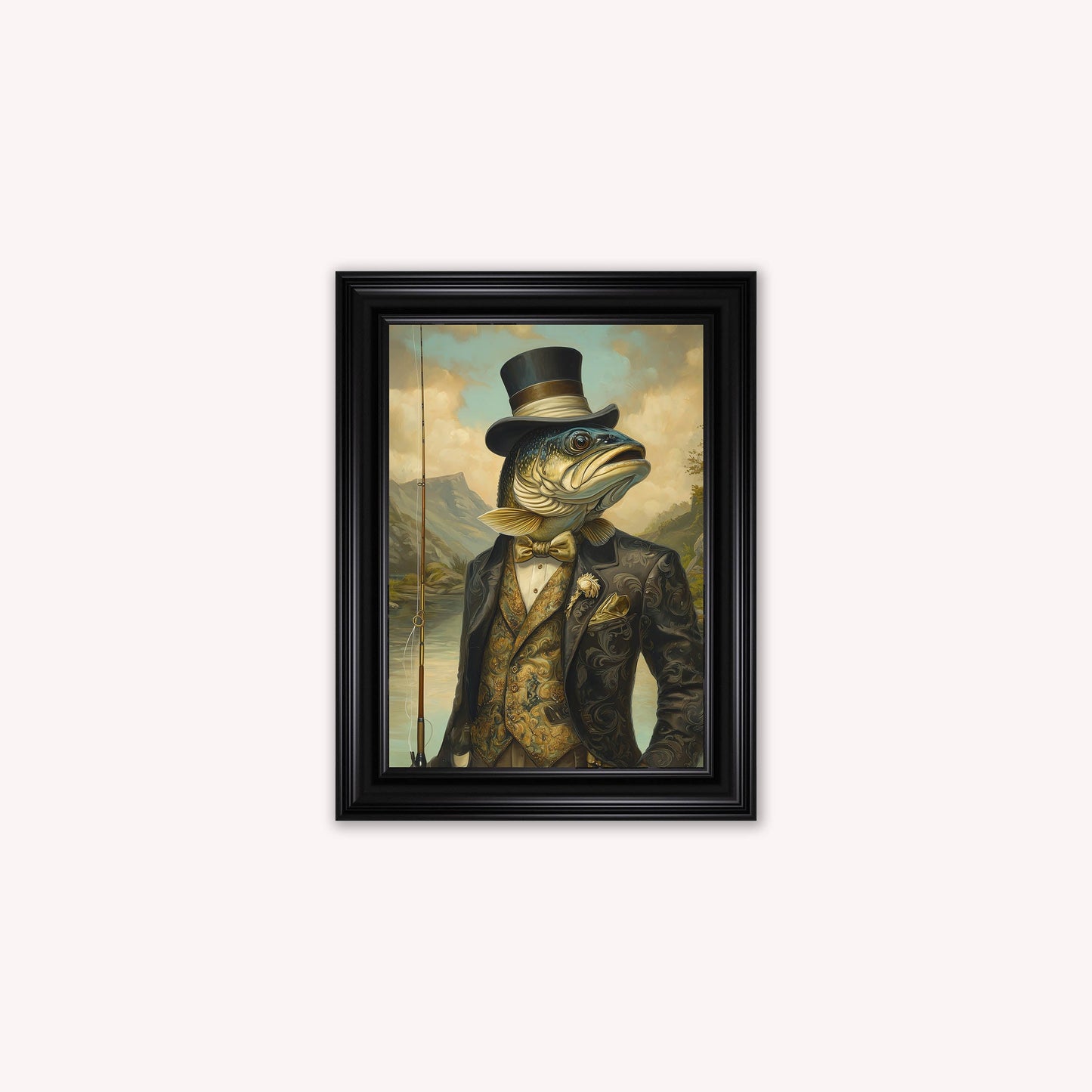 Gentrified Country Trout Framed Wall Art