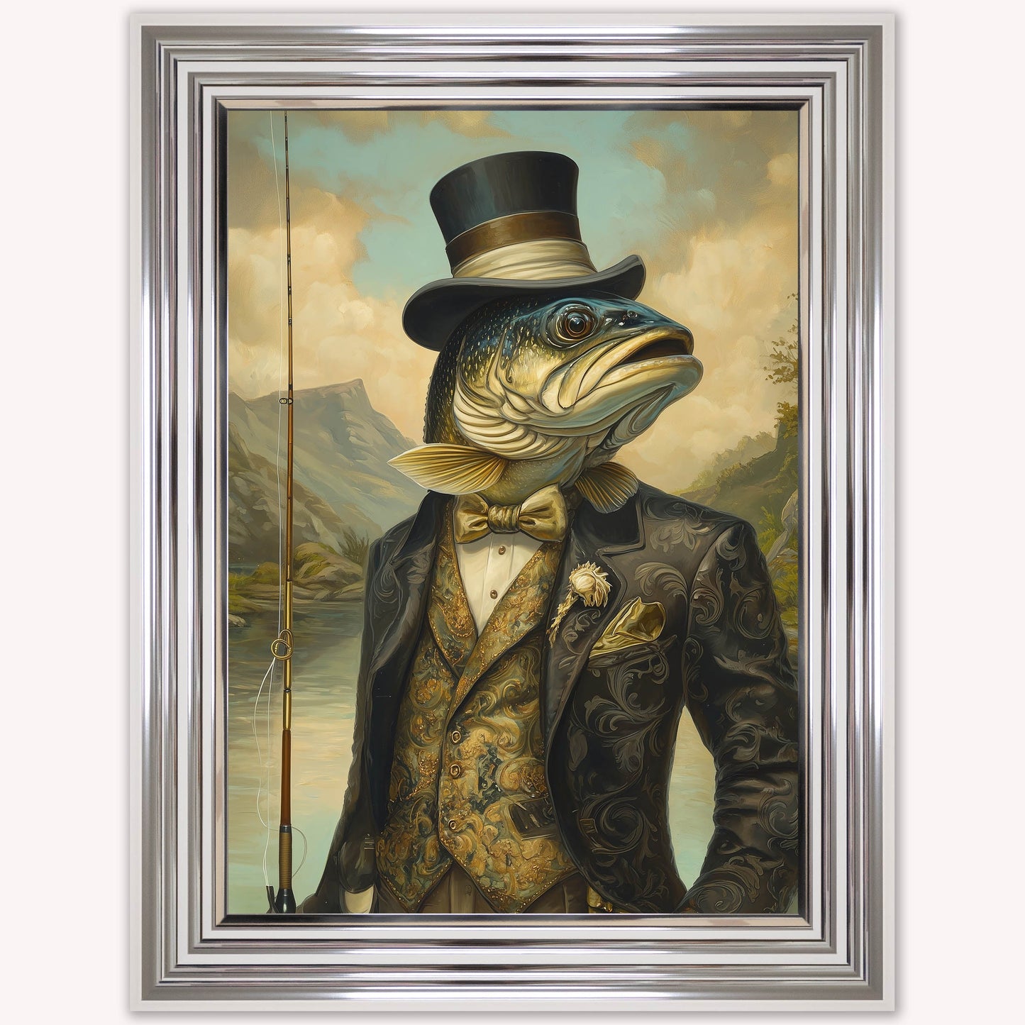 Gentrified Country Trout Framed Wall Art