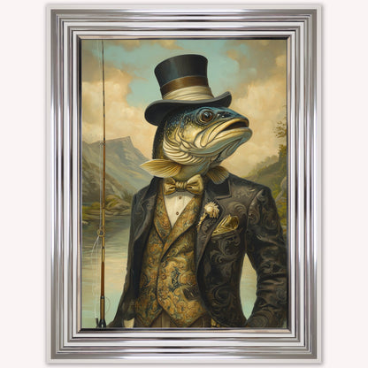 Gentrified Country Trout Framed Wall Art