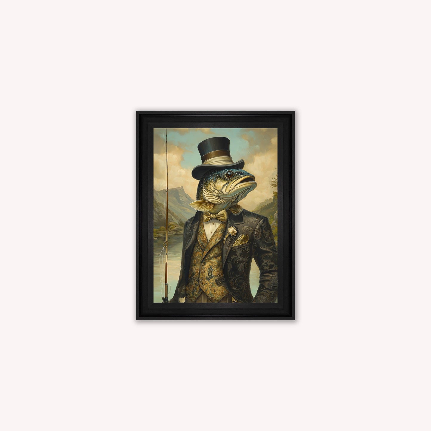 Gentrified Country Trout Framed Wall Art