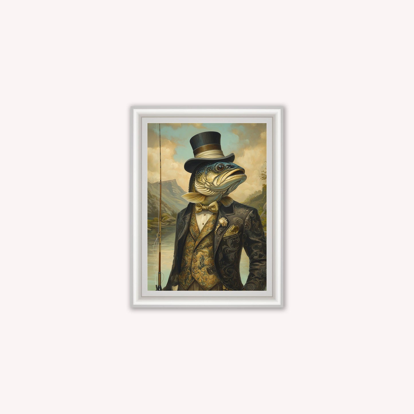 Gentrified Country Trout Framed Wall Art