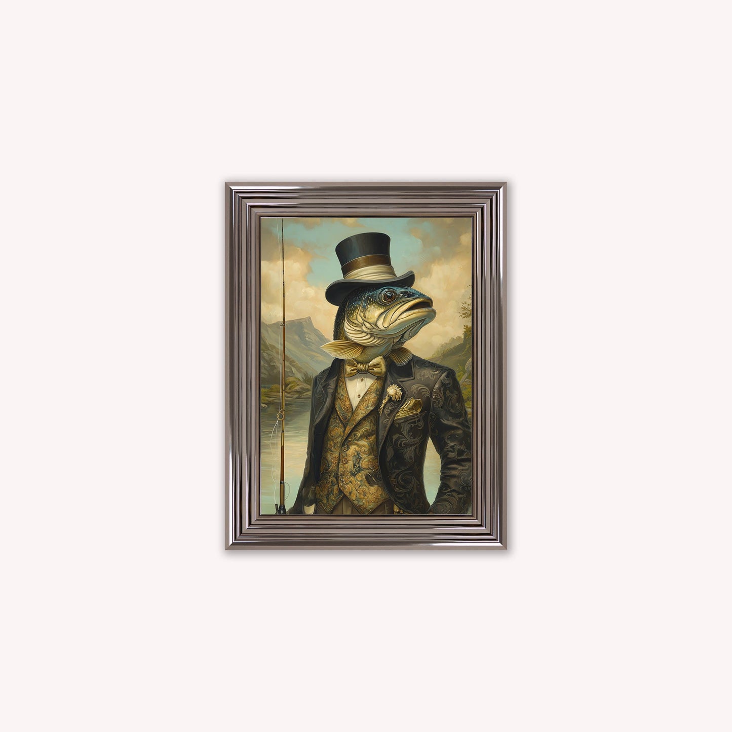 Gentrified Country Trout Framed Wall Art