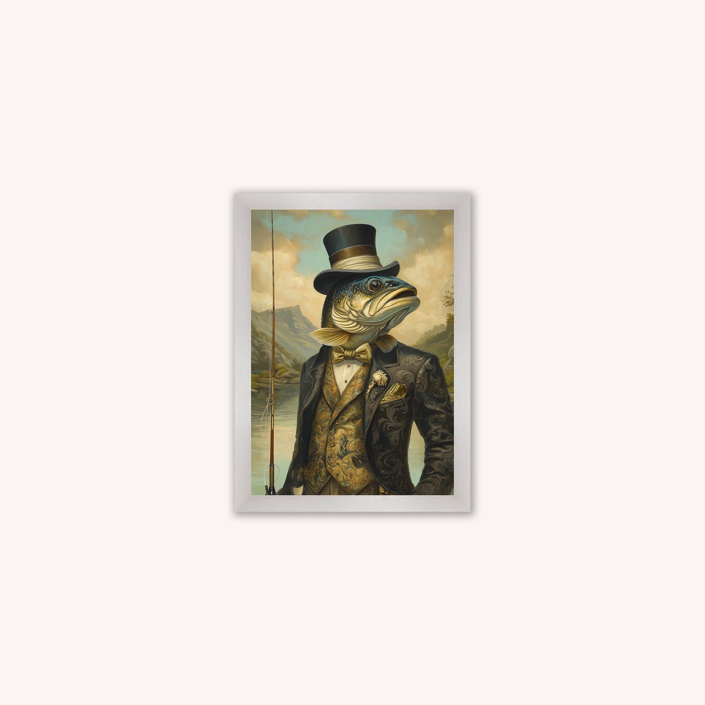 Gentrified Country Trout Framed Wall Art