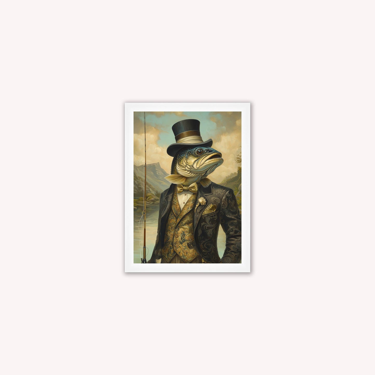 Gentrified Country Trout Framed Wall Art