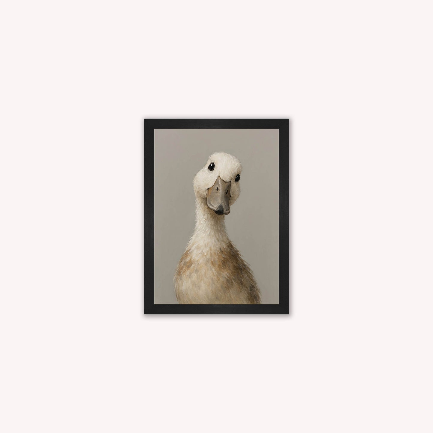 Curious Duck Grey Framed Wall Art