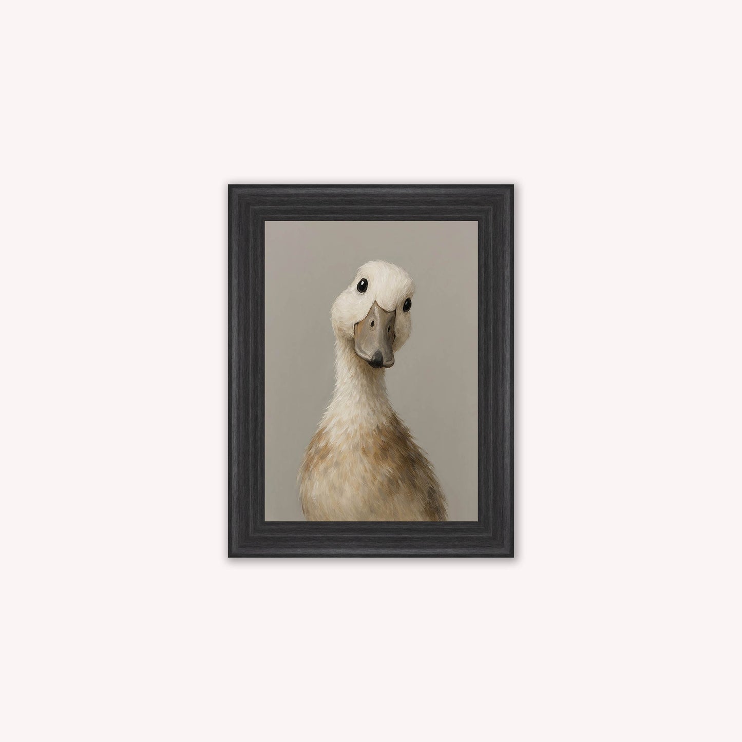 Curious Duck Grey Framed Wall Art