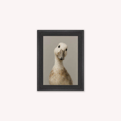 Curious Duck Grey Framed Wall Art