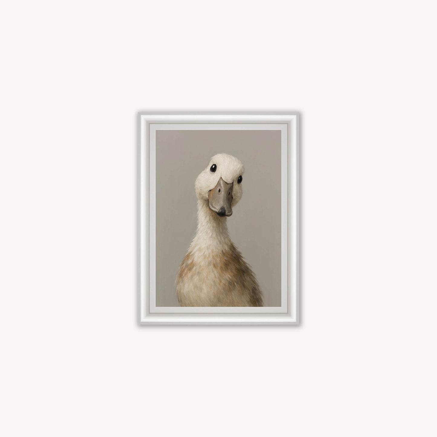 Curious Duck Grey Framed Wall Art