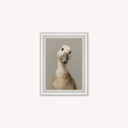 Curious Duck Grey Framed Wall Art